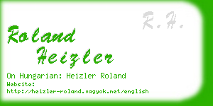 roland heizler business card